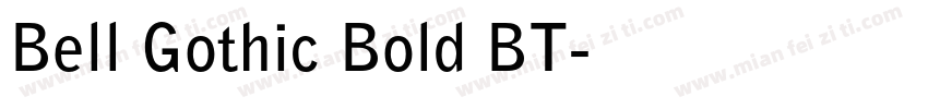 Bell Gothic Bold BT字体转换